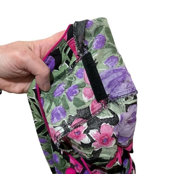 LA BELLE Vintage 90s Button Front Floral Romper Juniors Size 5 - Picture 8 of 10